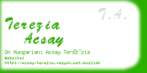 terezia acsay business card